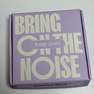 Loop Quiet Noise Reduction Earplugs Essence Black Silicone Open Box New